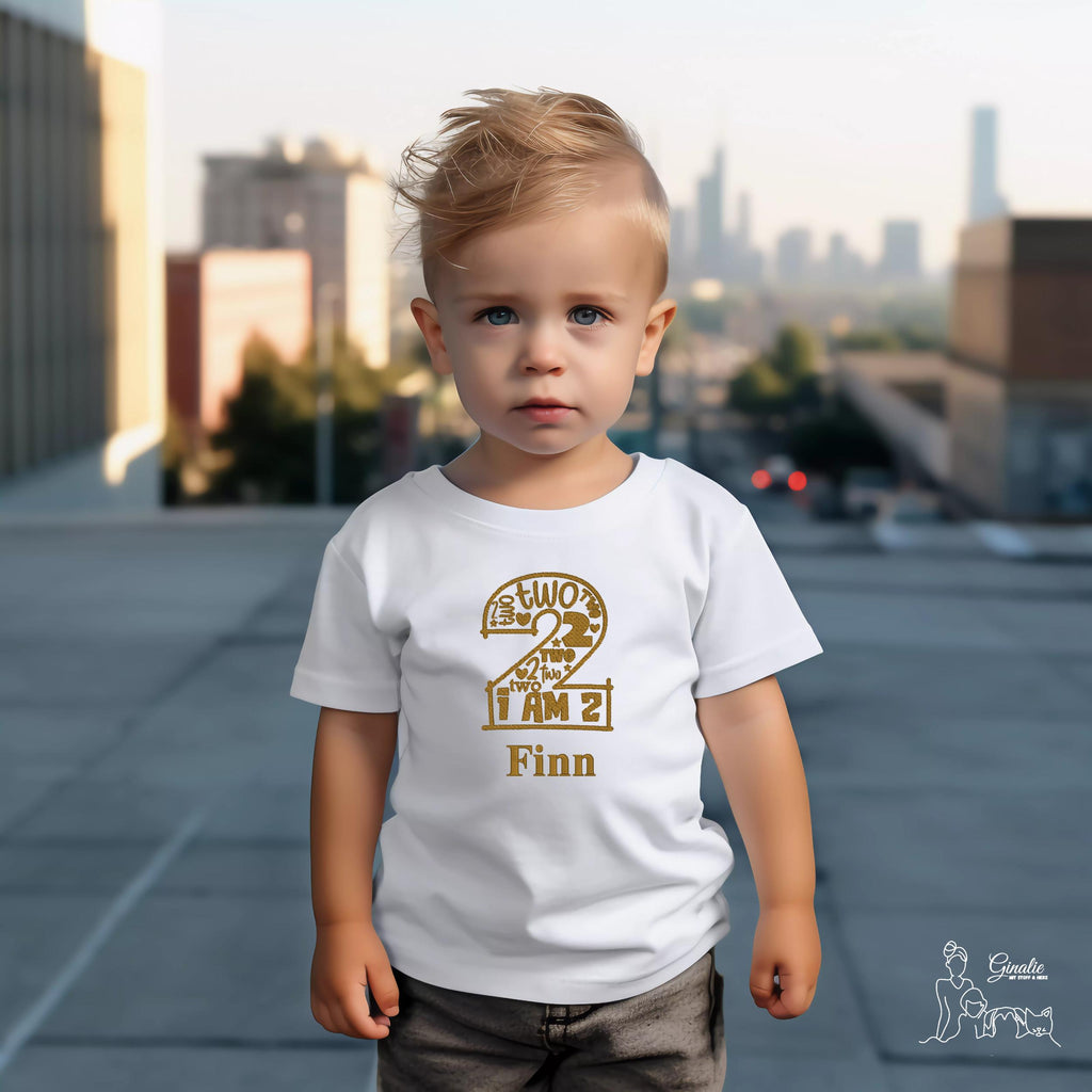 Kinder T-Shirt GEB04 • Geburtstagszahl & Namen