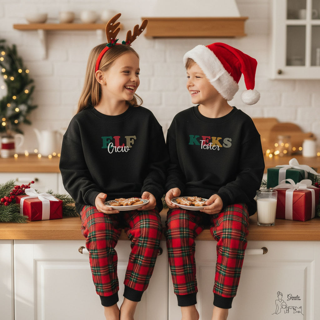 Weihnachtsoutfit Kinder XMAS01 • Santa Crew • Elf Crew • Keks Tester • Keks Team
