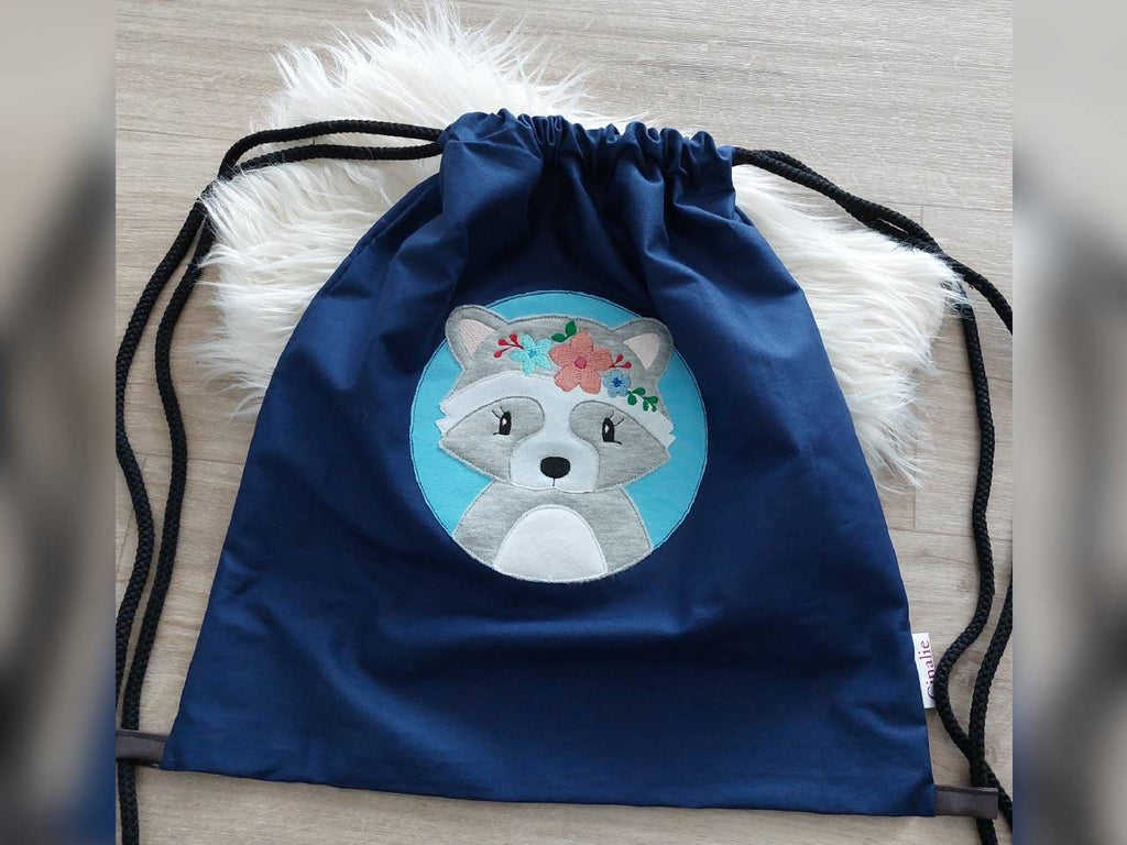 Turnbeutel Kinder • mit Namen & Tiermotiv