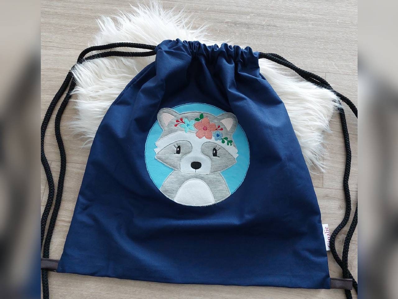 Turnbeutel Kinder • mit Namen & Tiermotiv
