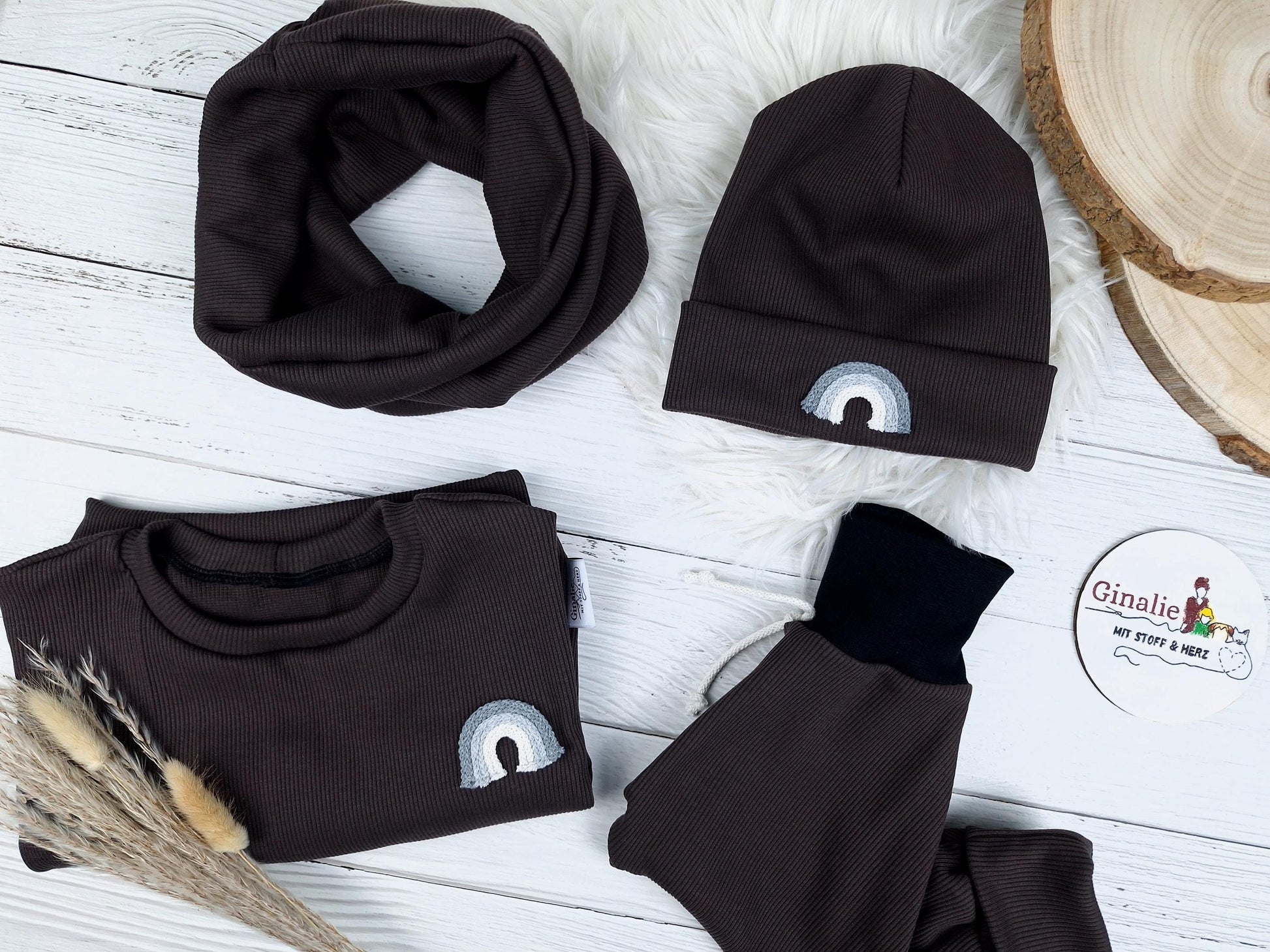 Beanie & Loop-Schal • Rainbow