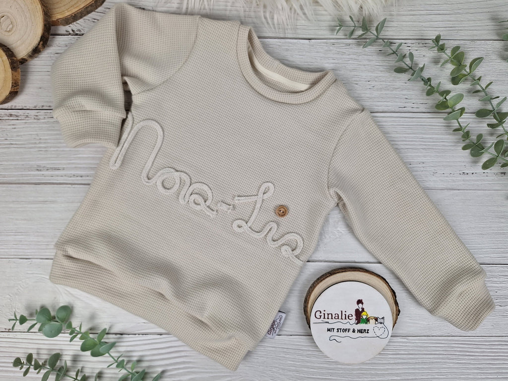 Pullover Waffeljersey • personalisiert mit Kordelname