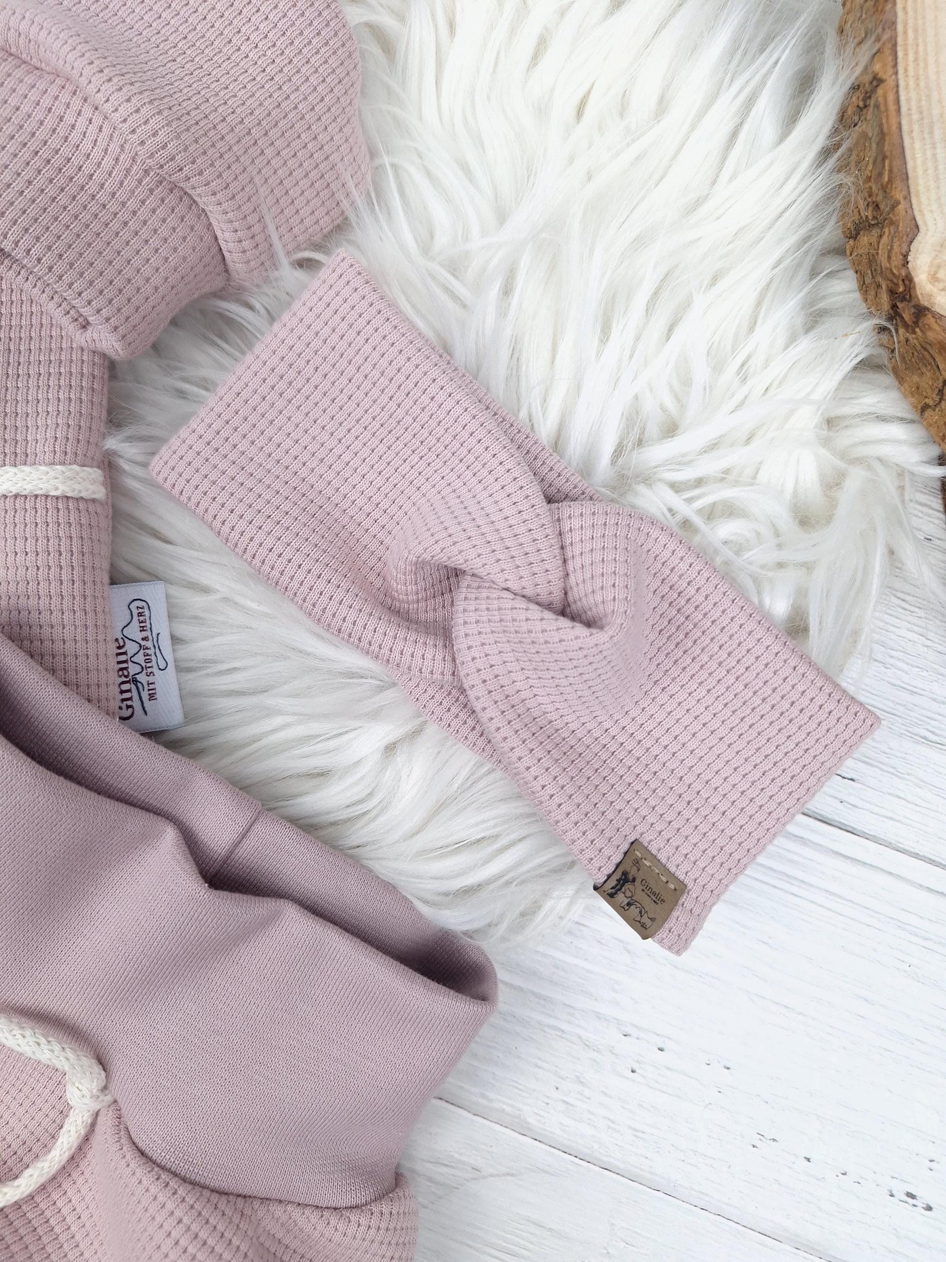 Waffeljersey Stirnband • Baby bis Erwachsene