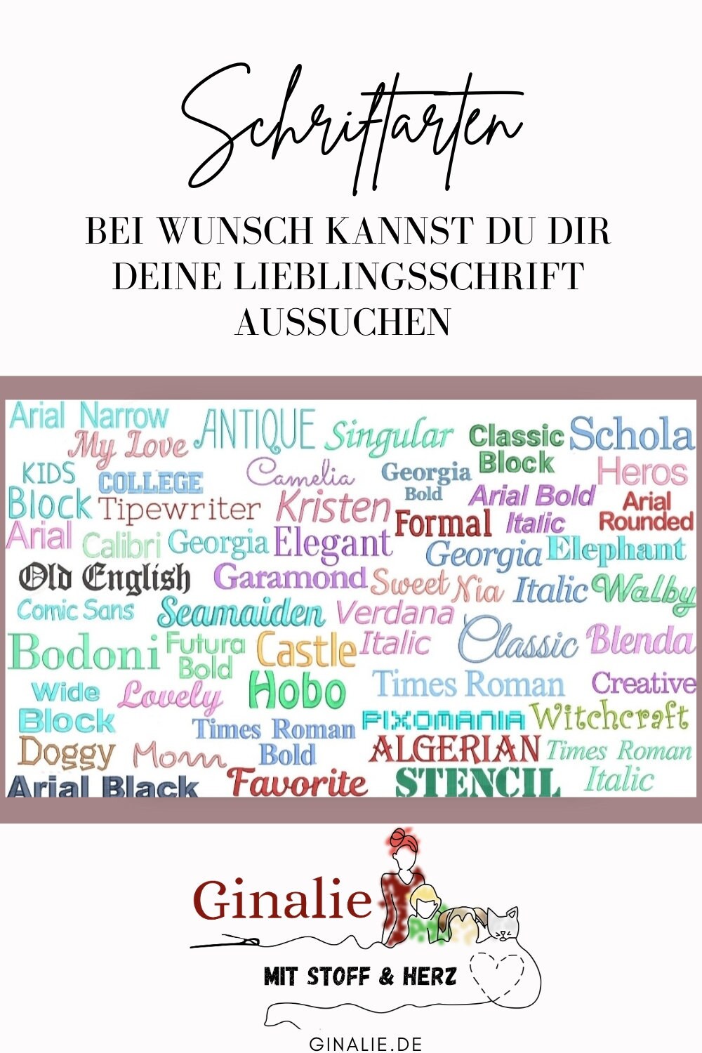 Personalisiertes Kissen mit Namen • Herzchen-Kreis