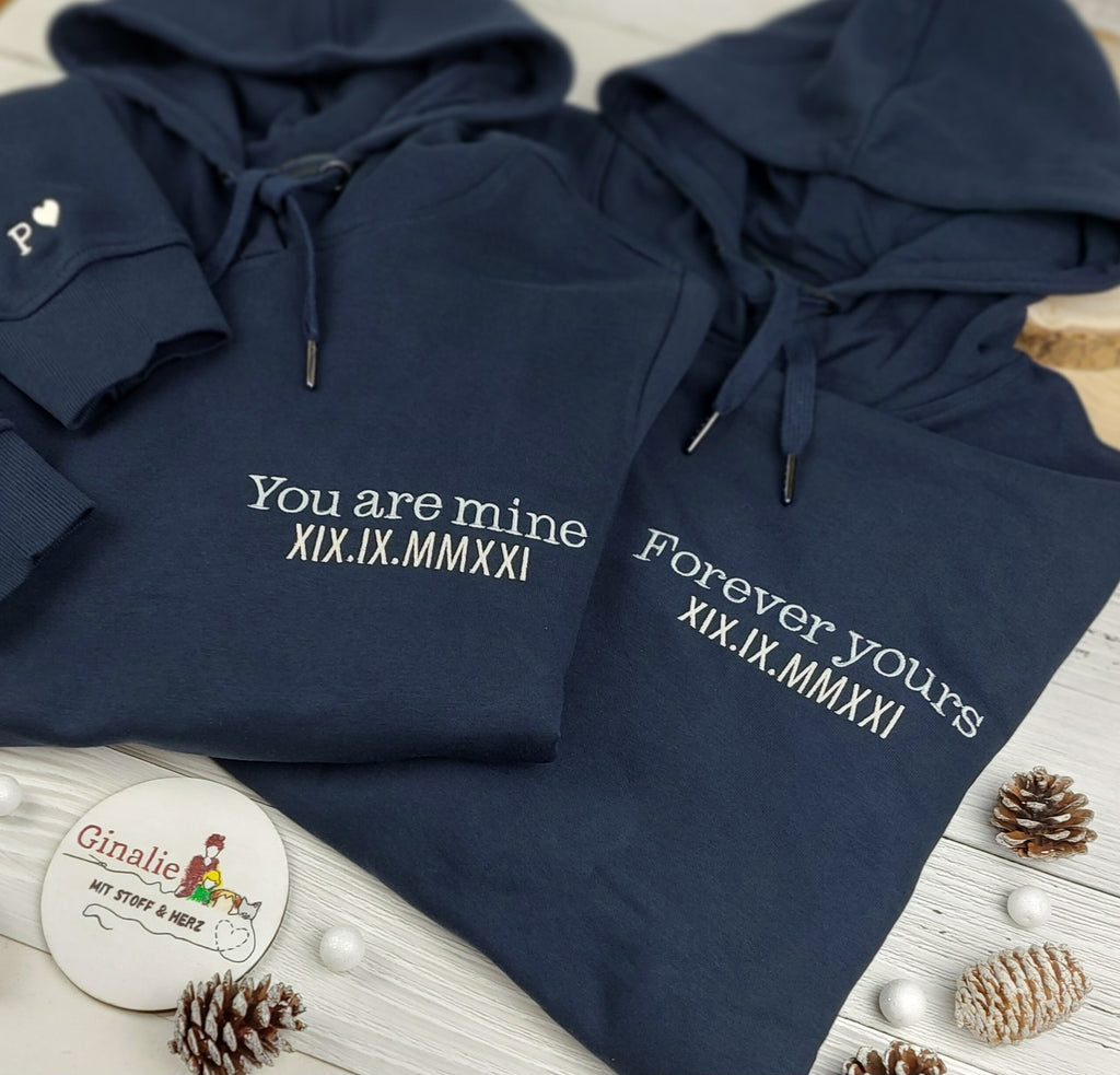 Partner Hoodie • personalisiert mit Namen & Datum • 10 € Rabatt bei 2 Stück