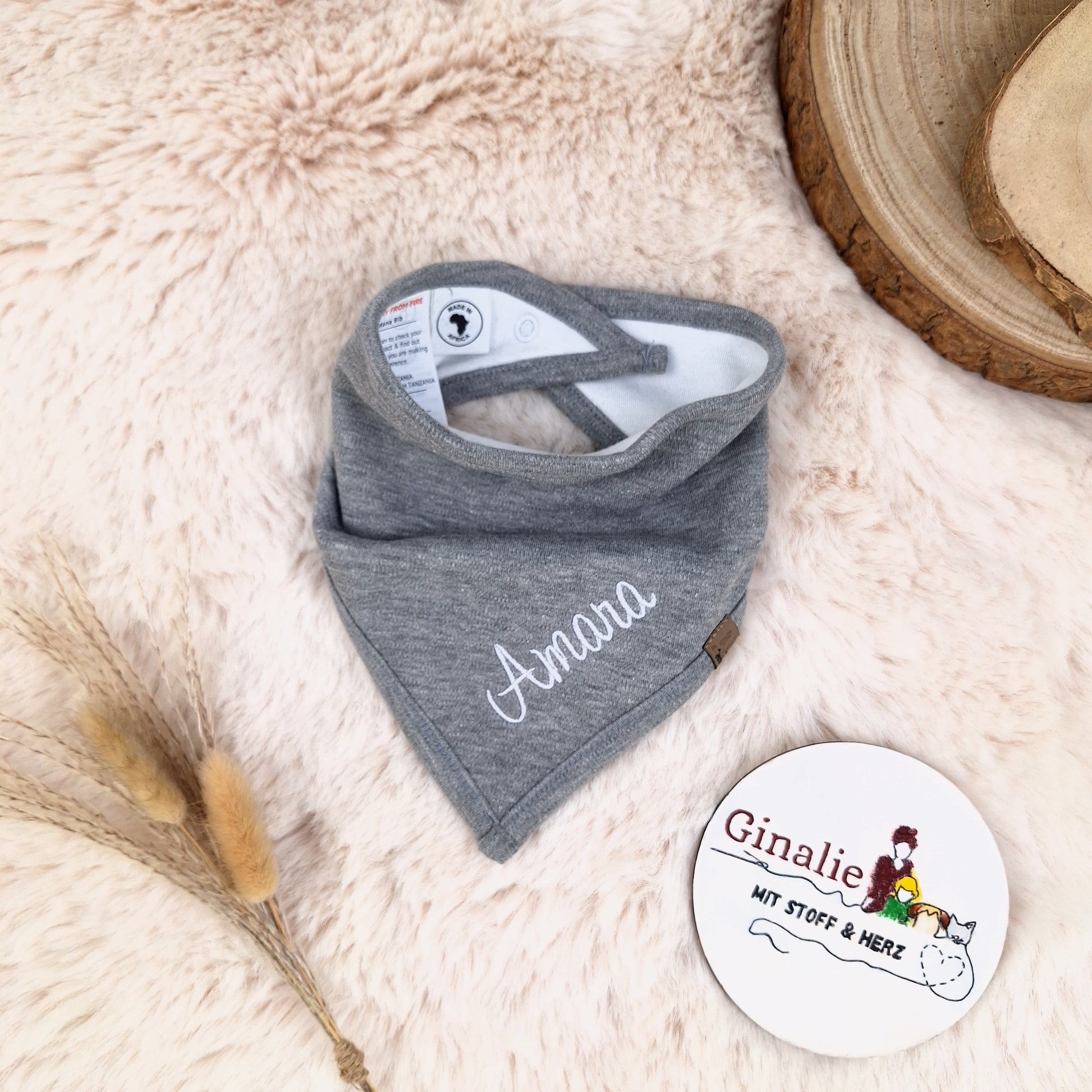 Halstuch Baby mit Namen • Bio-Baumwolle
