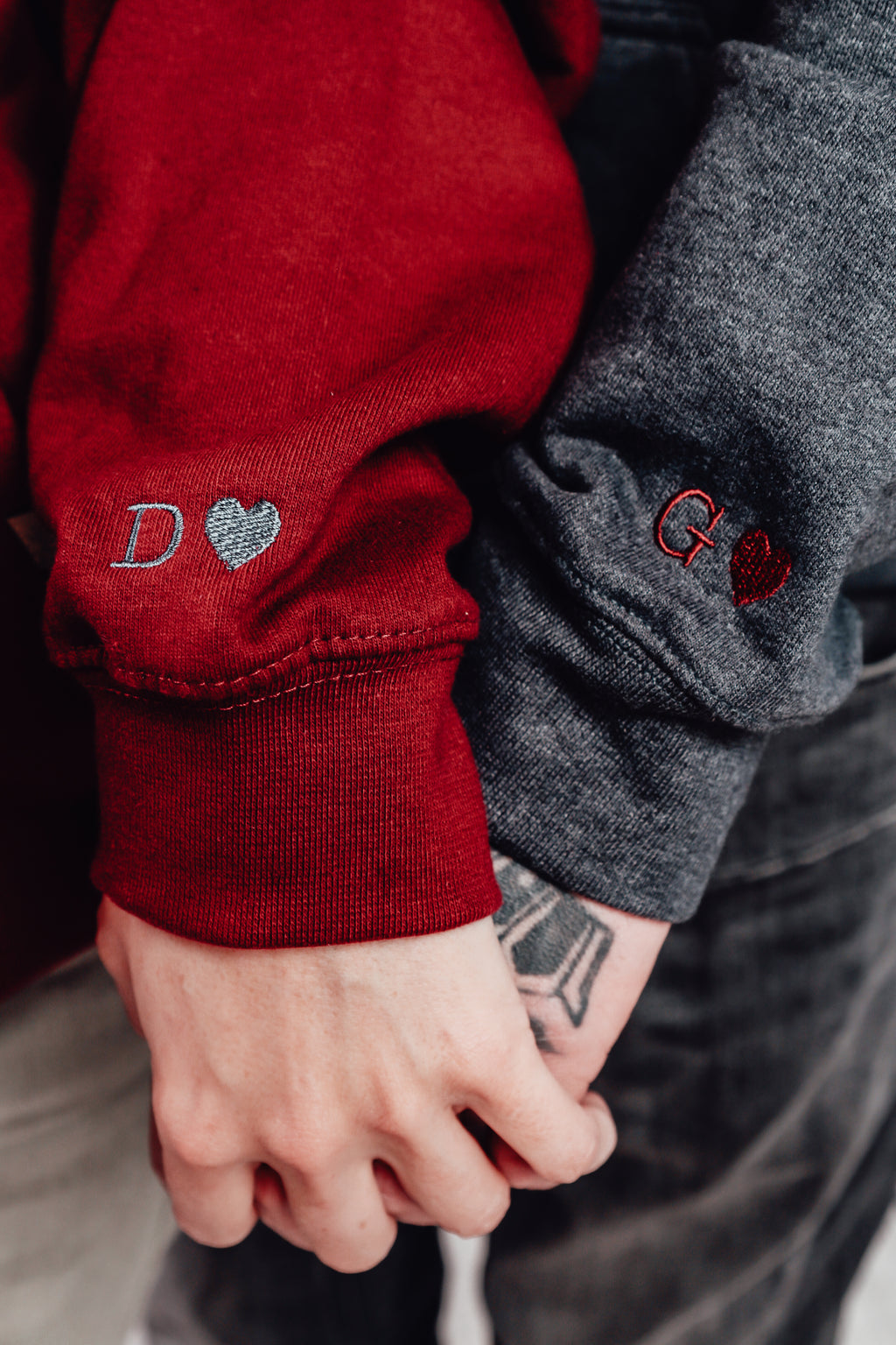 Partner Hoodie • Anatomisches Herz • Initiale