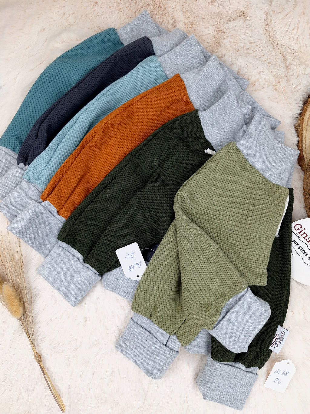 Sofortkauf Waffeljersey Pumphose Grauem Bündchen Baby