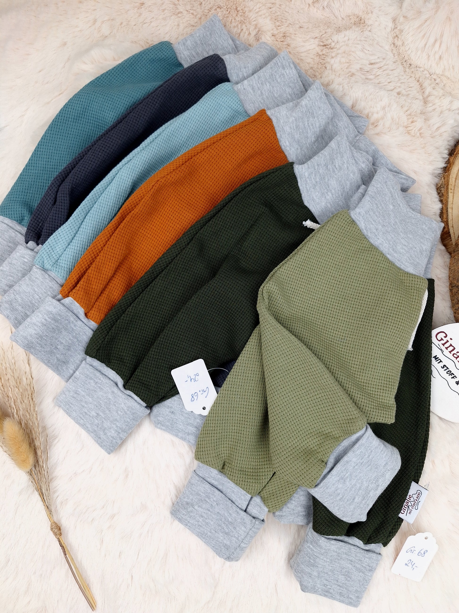 Sofortkauf Waffeljersey Pumphose Grauem Bündchen Baby