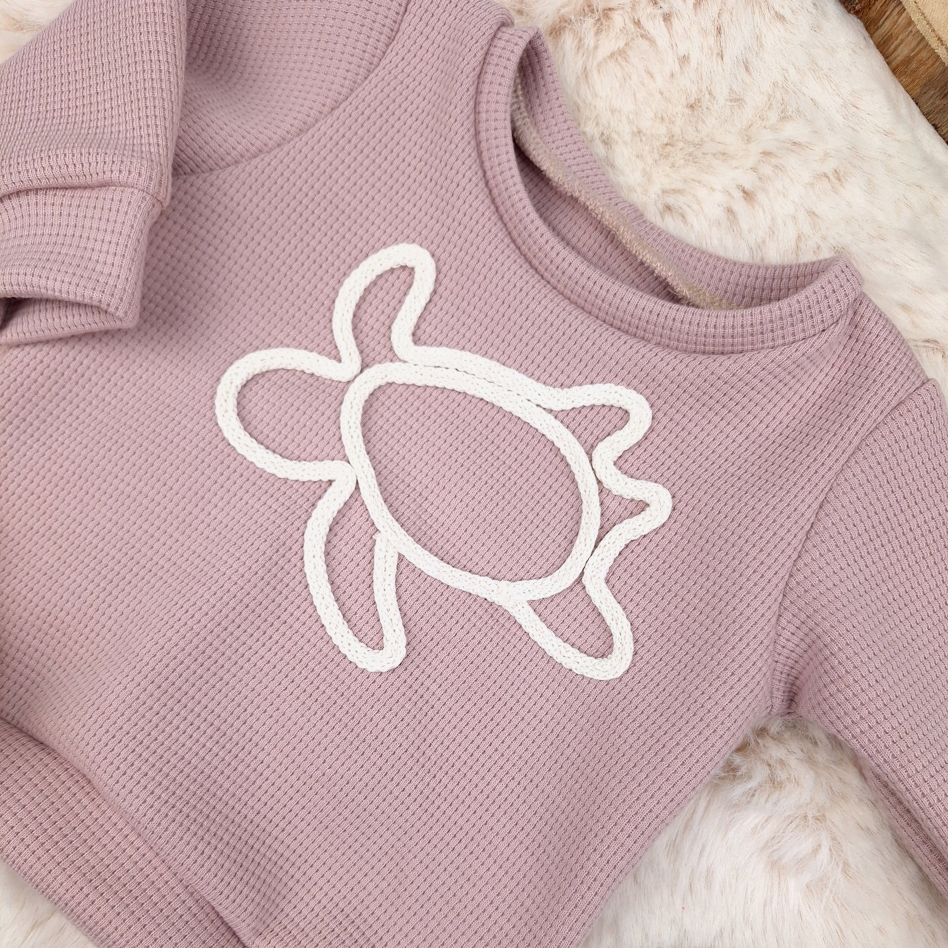 Pullover • Schildkröte aus Kordel • Baby & Kinder • Waffeljersey