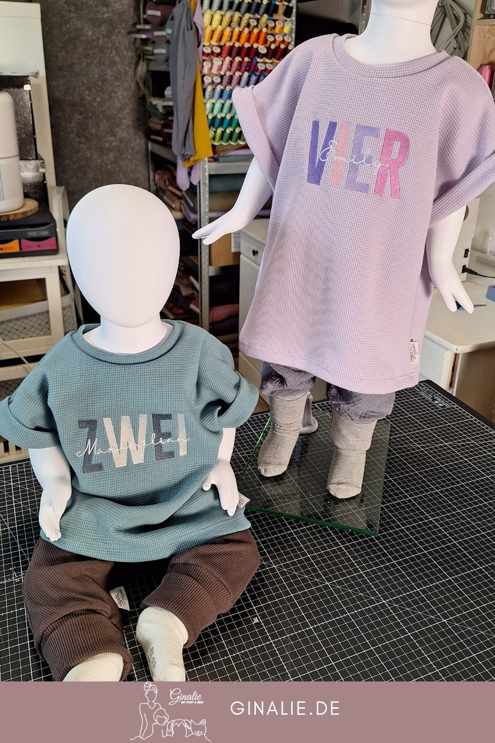 Geburtstagsshirt Oversize • mit Zahl & Name
