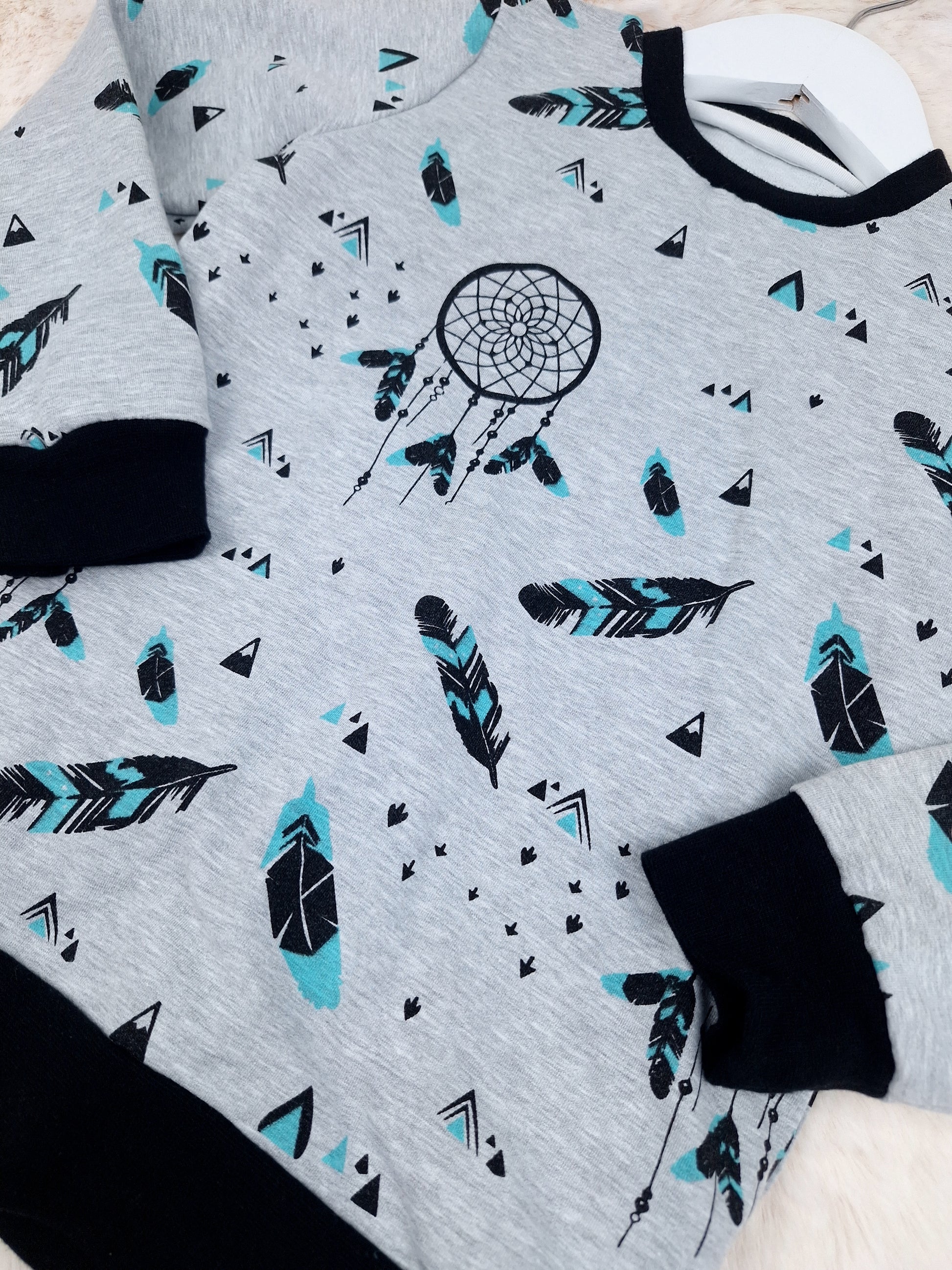 Sofortkauf Pullover Feder Grau Gr. 68, 98 & 104