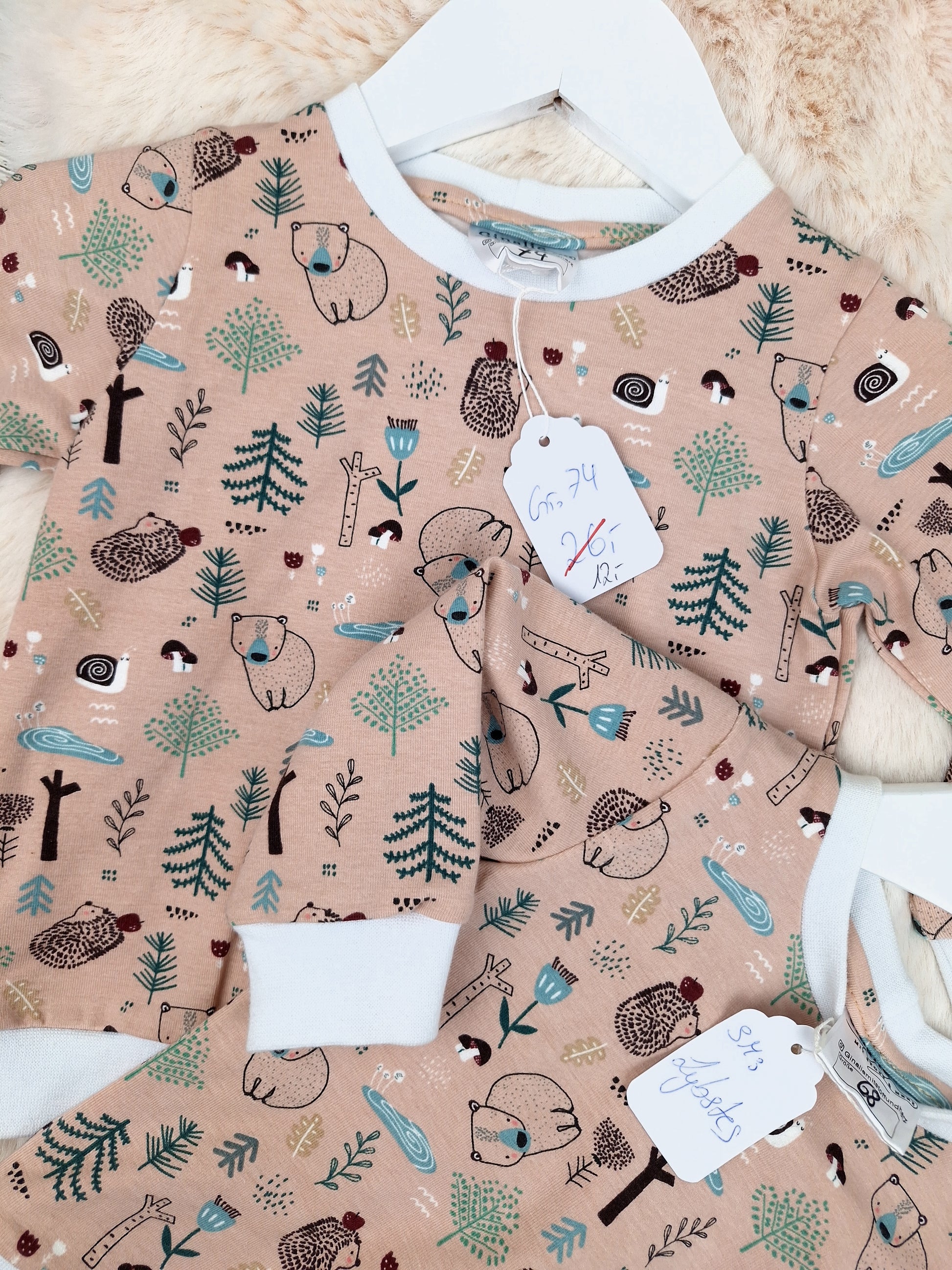 Sofortkauf Pullover Waldtiere Gr. 68 & 74