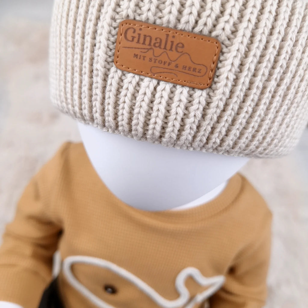 Baby Strickmütze mit Ohren • Beanie aus Bio-Baumwolle