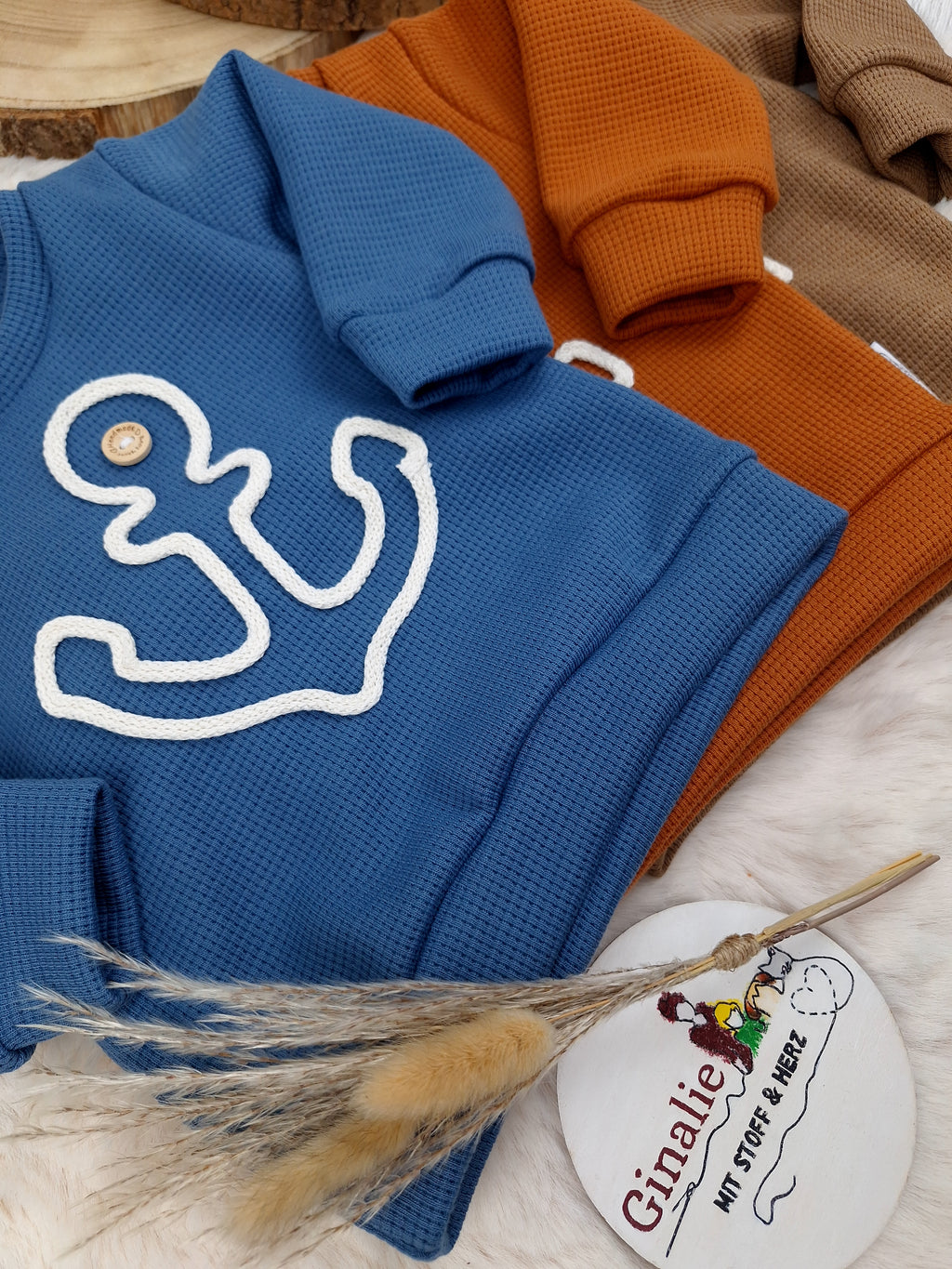 Pullover • Anker aus Kordel • Baby & Kinder • Waffeljersey
