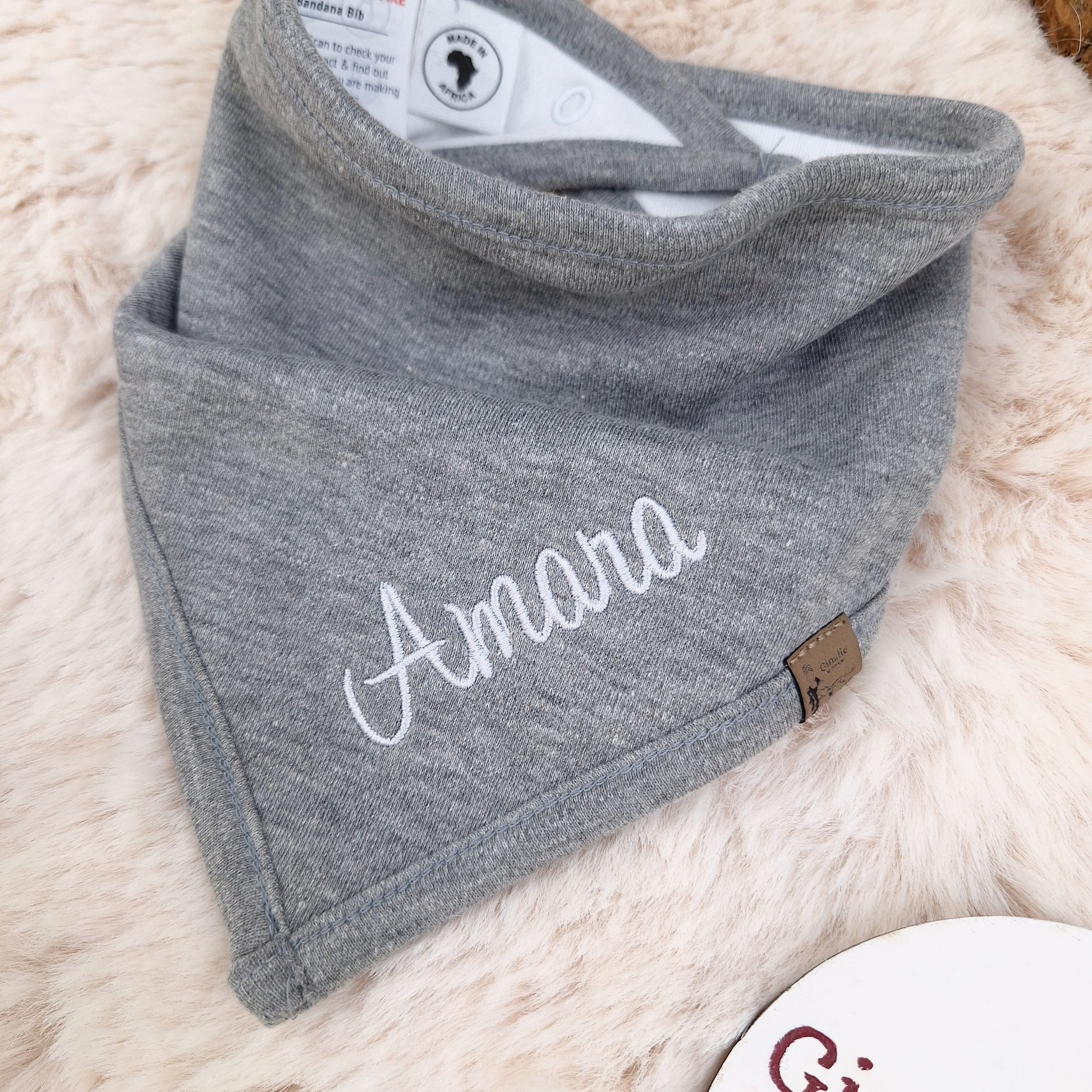 Halstuch Baby mit Namen • Bio-Baumwolle