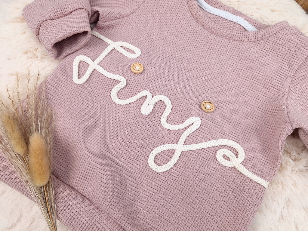 Pullover Waffeljersey • personalisiert mit Kordelname