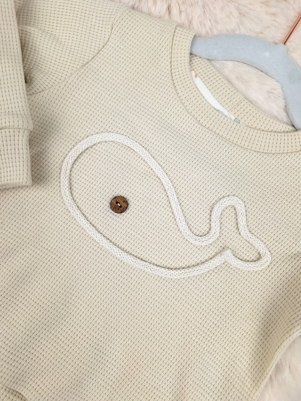 Sofortkauf Pullover Wal Waffeljersey Naturell Beige & Kamel Gr. 68