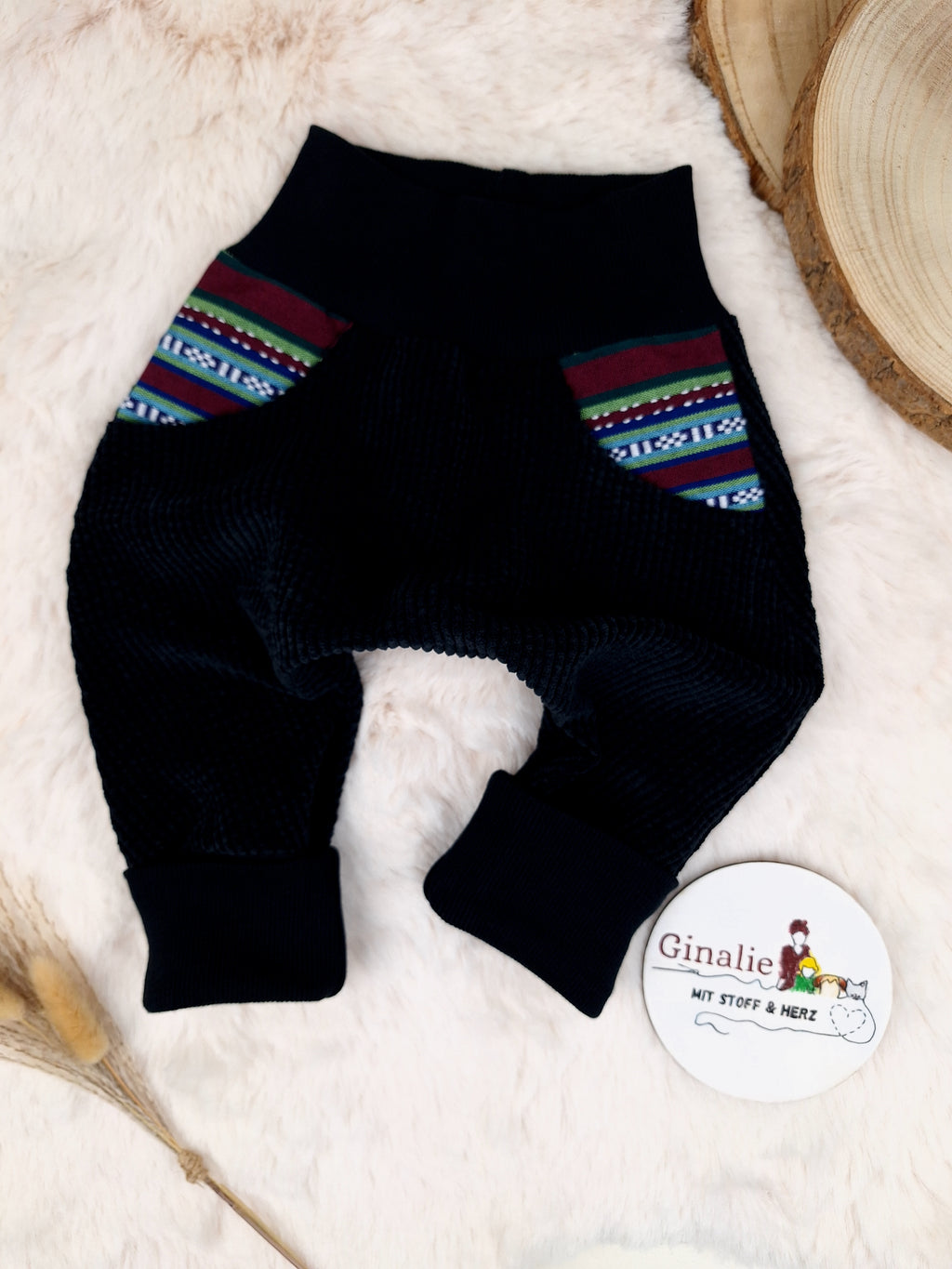 Sofortkauf Schwarze Retro Pumphose mit Taschen Baby