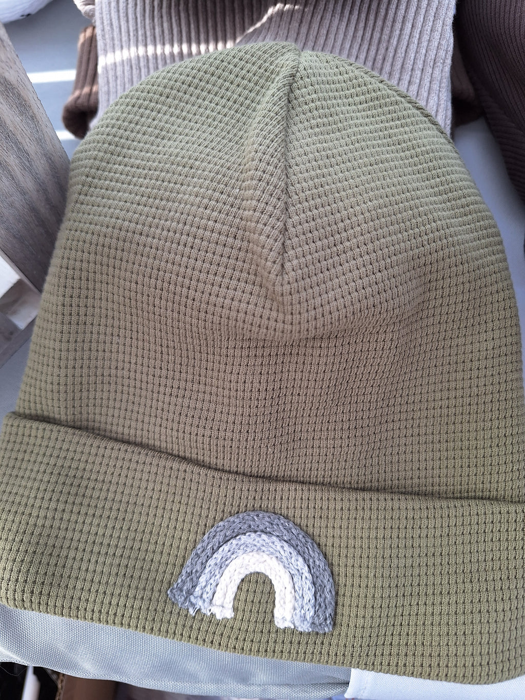 Sofortkauf Gr. 42 Rainbow Mütze Waffeljersey