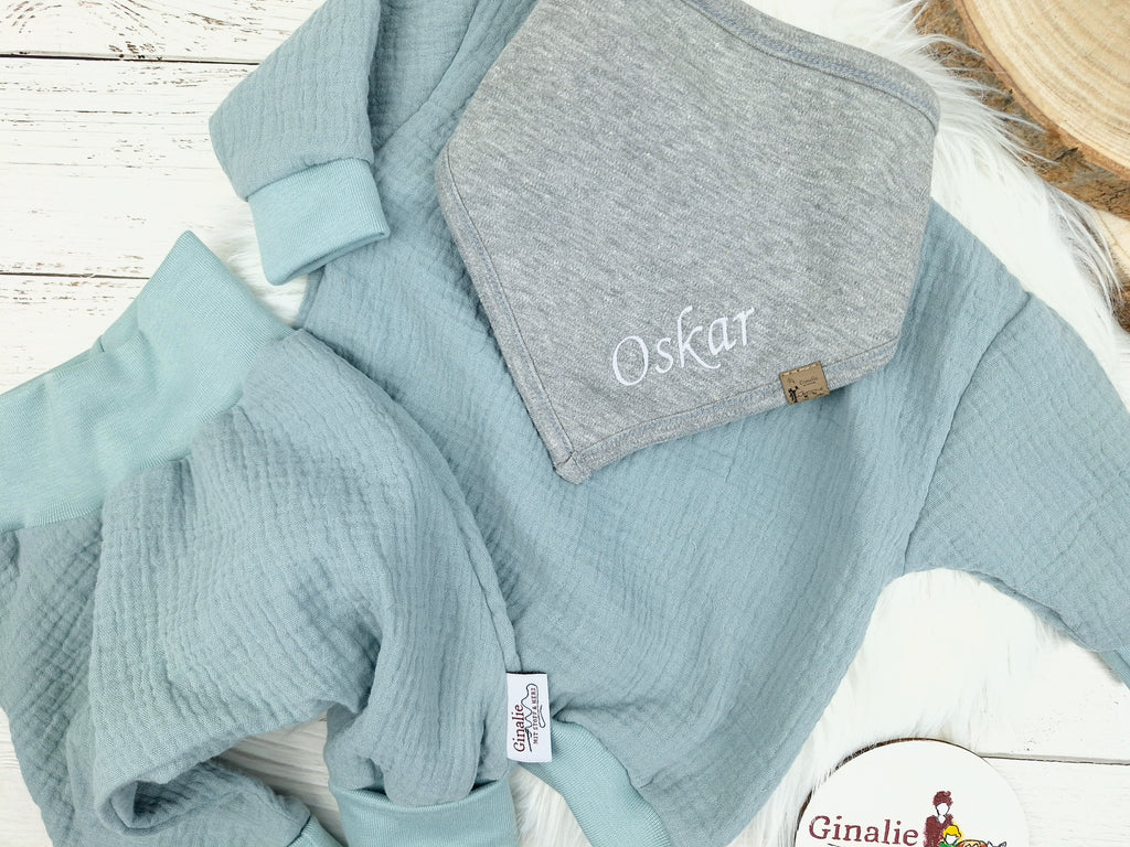 Halstuch Baby mit Namen • Bio-Baumwolle