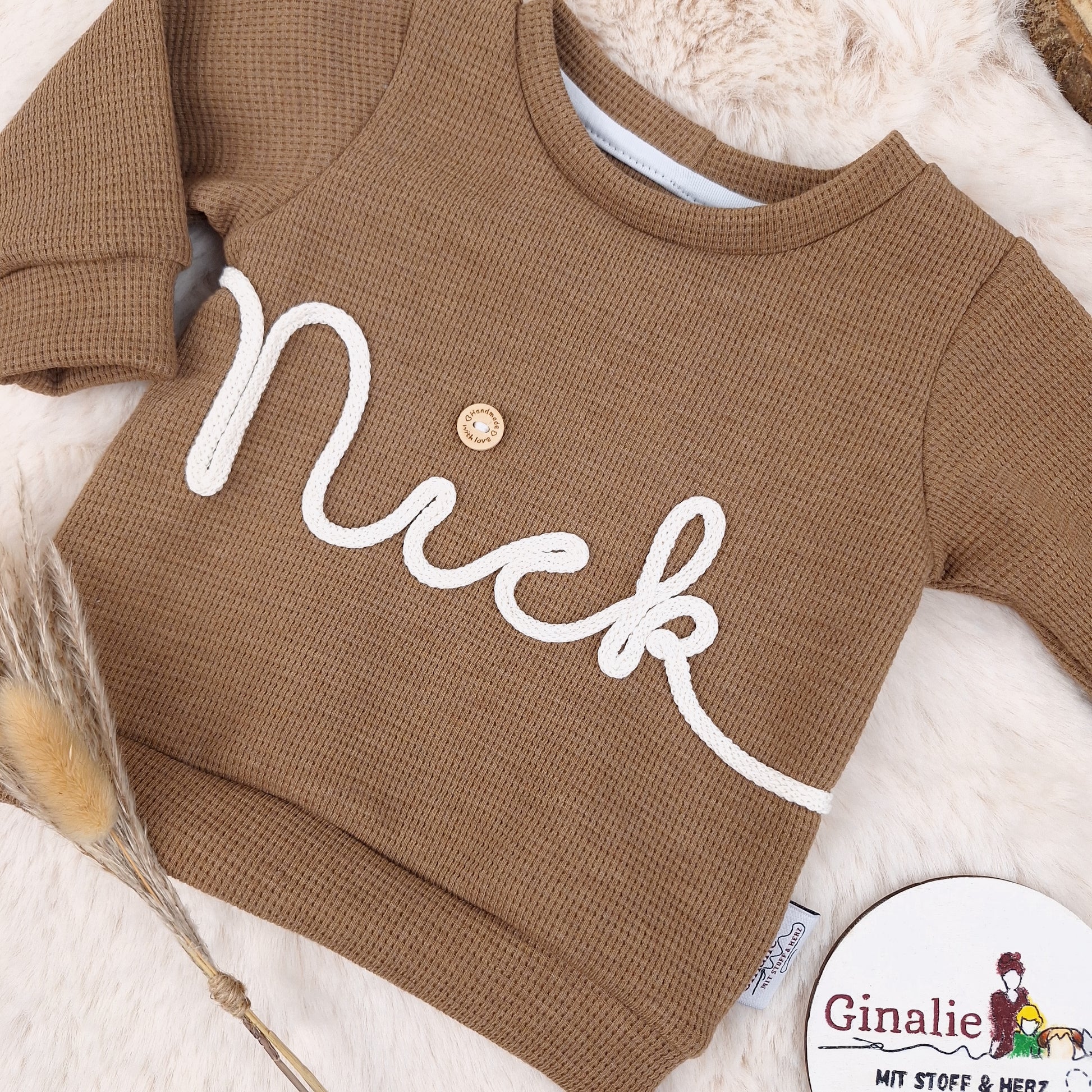 Pullover Waffeljersey • personalisiert mit Kordelname
