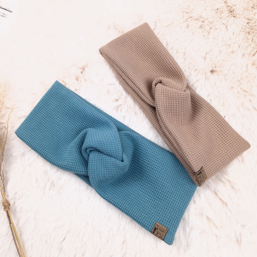 Waffeljersey Stirnband • Baby bis Erwachsene