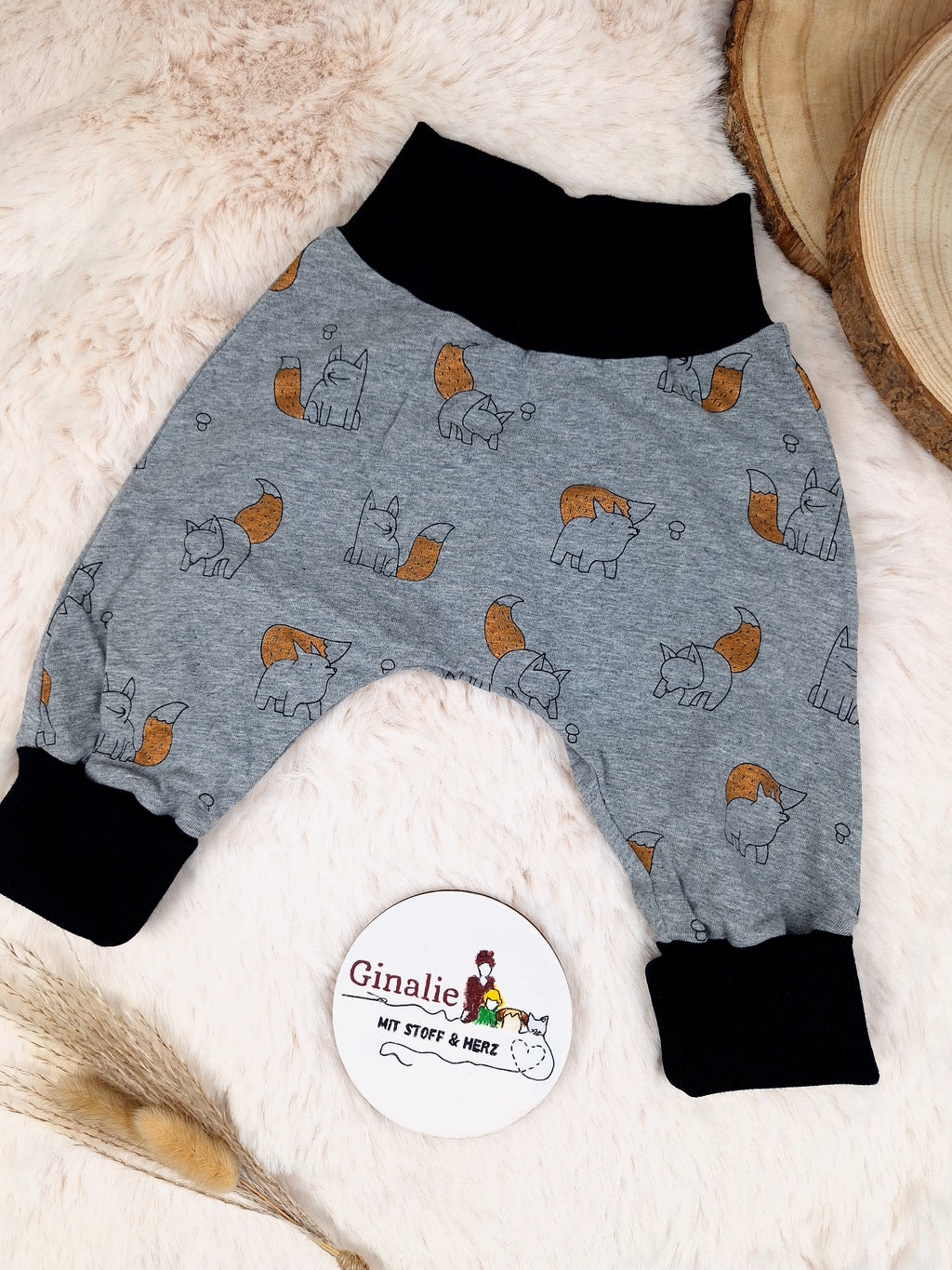 Sofortkauf Grau Gold Fuchs Pumphose Baby Gr. 68