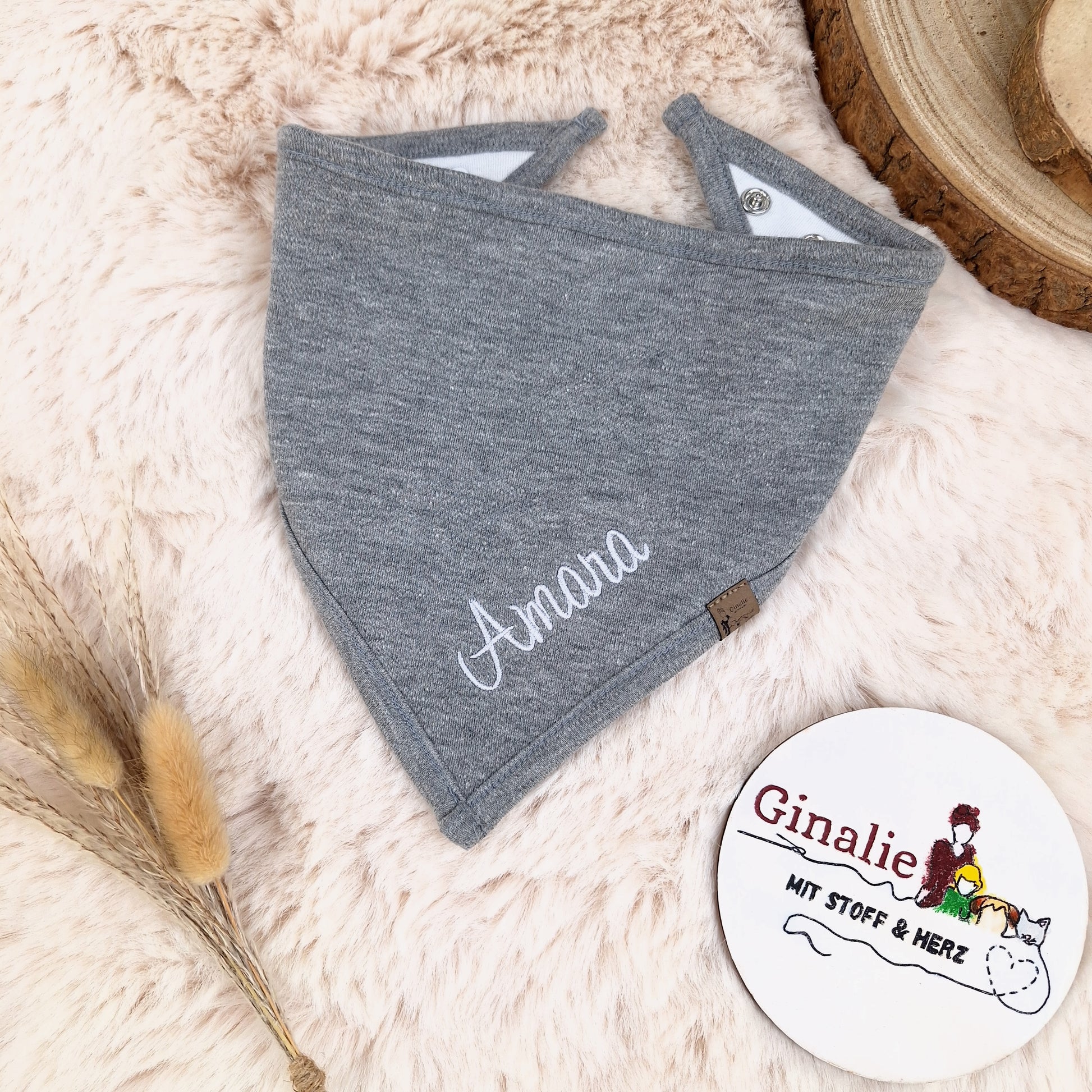 Halstuch Baby mit Namen • Bio-Baumwolle