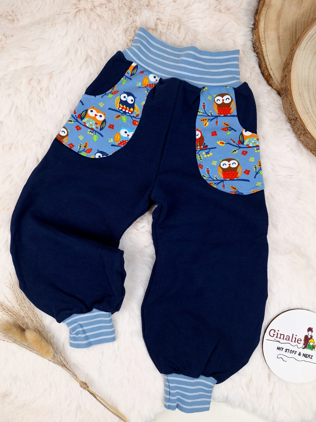 Sofortkauf Eulen Pumphose Baby Gr. 80