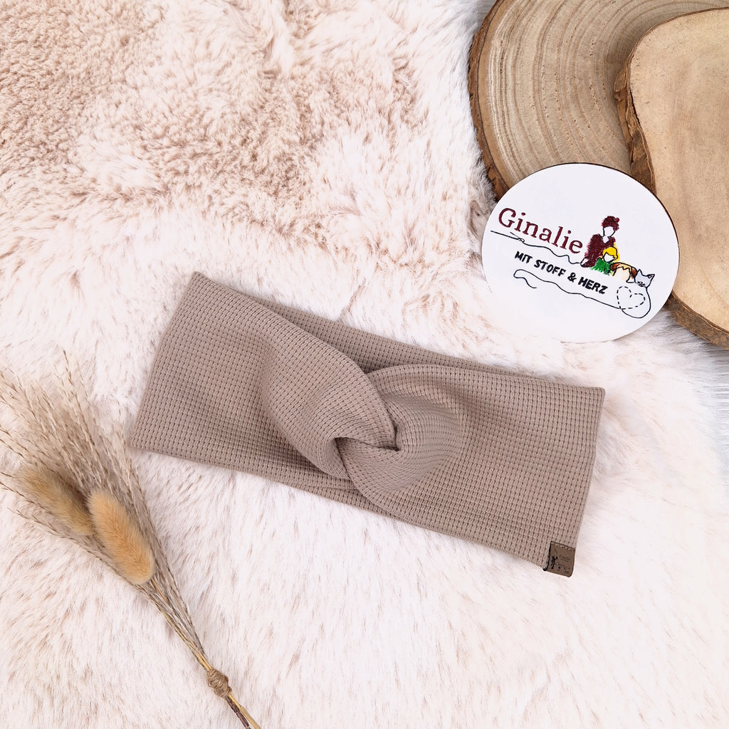 Waffeljersey Stirnband • Baby bis Erwachsene