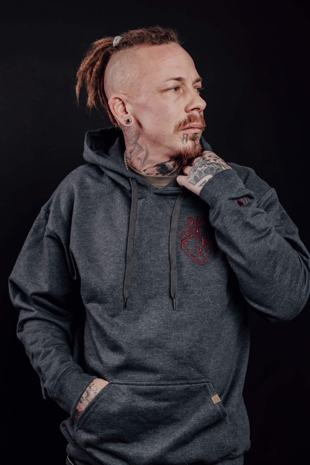 Partner Hoodie • Anatomisches Herz • Initiale