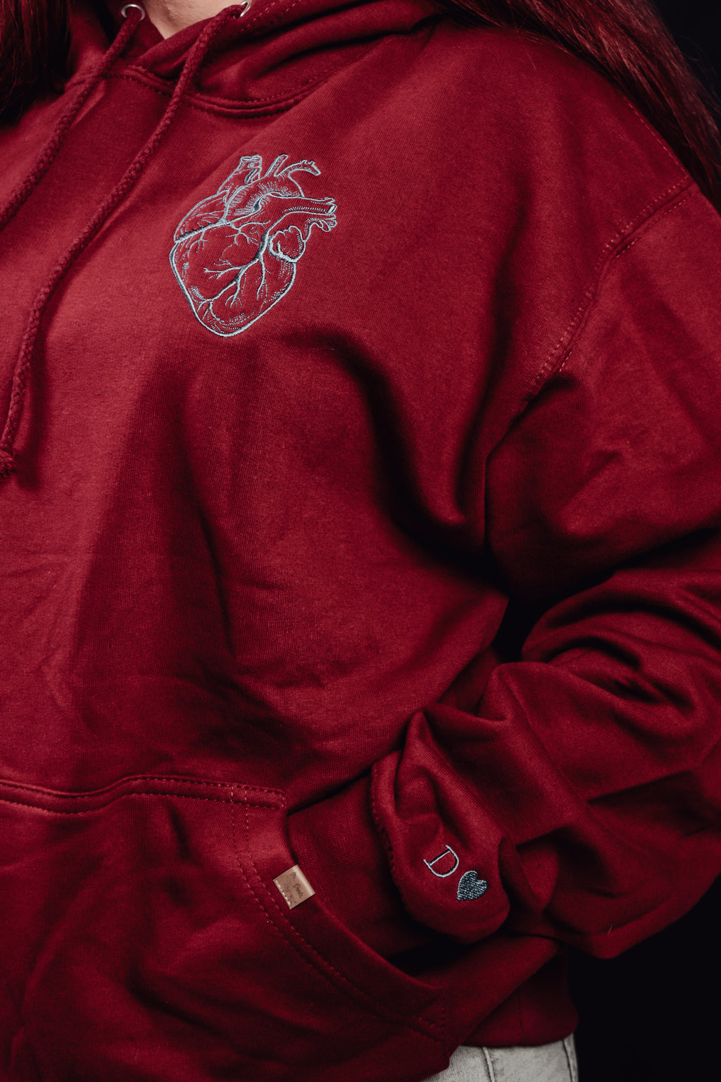 Partner Hoodie • Anatomisches Herz • Initiale