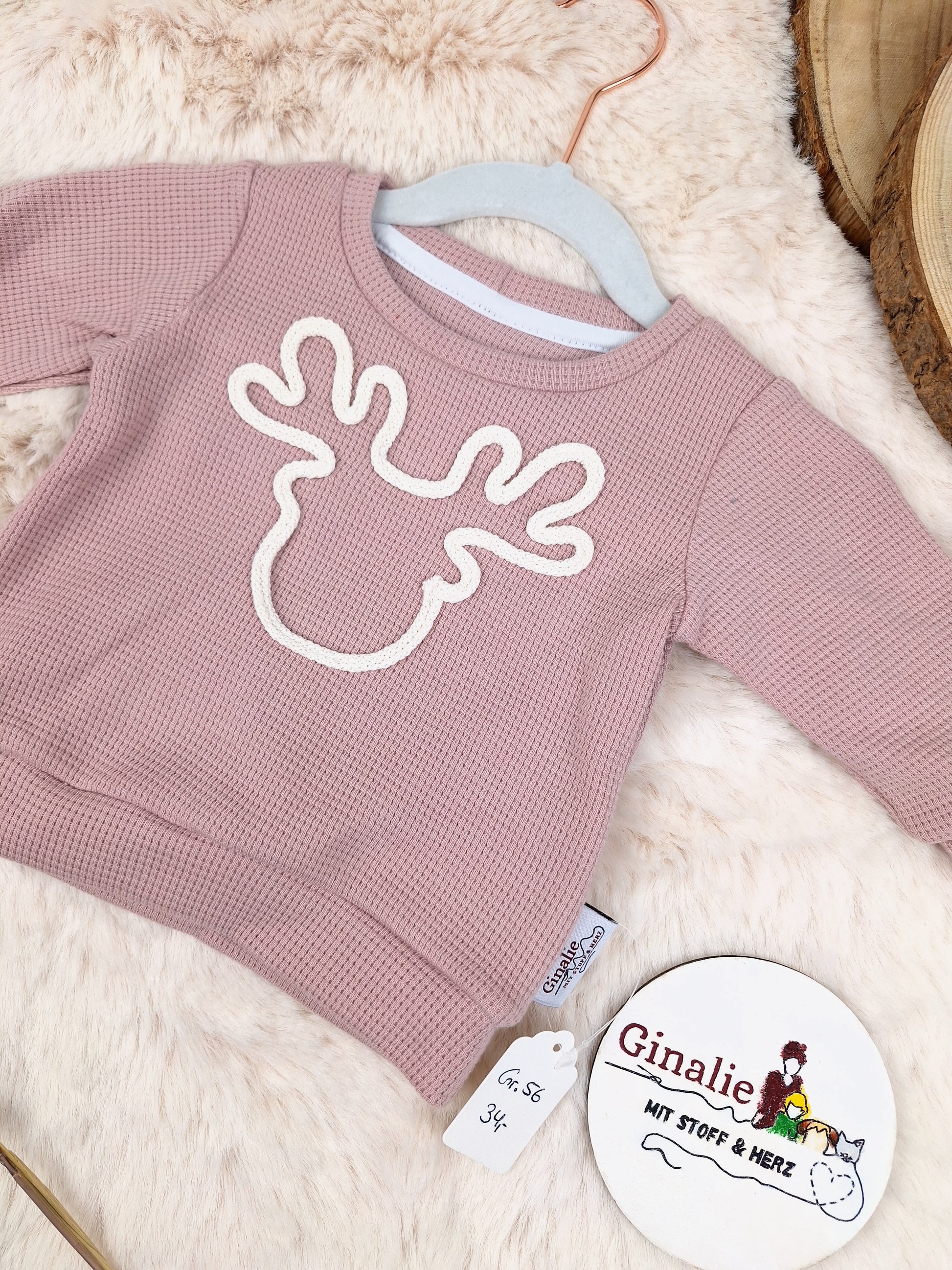 Sofortkauf Pullover Rentier Altrosa Gr. 56