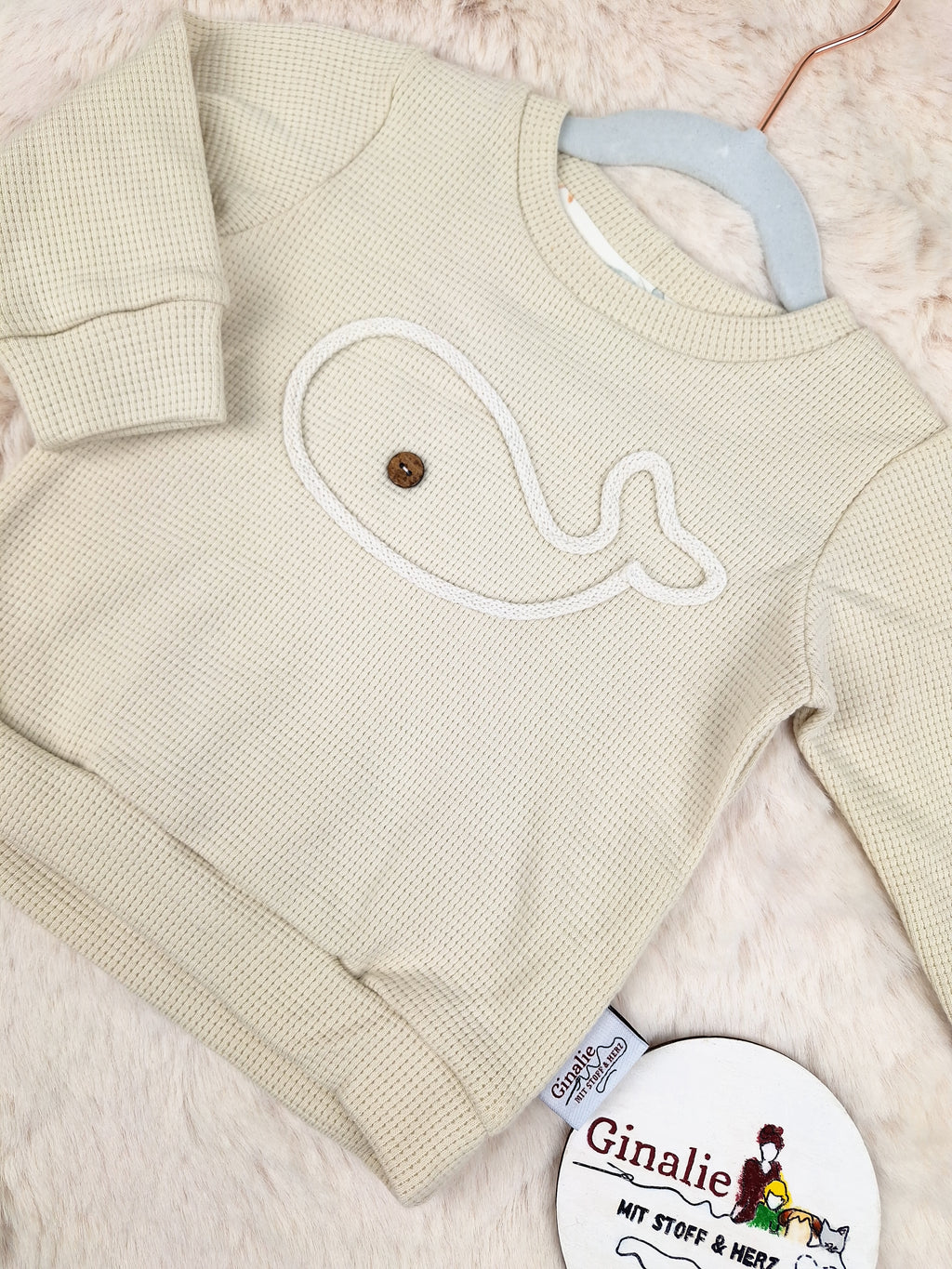 Sofortkauf Pullover Wal Waffeljersey Naturell Beige & Kamel Gr. 68