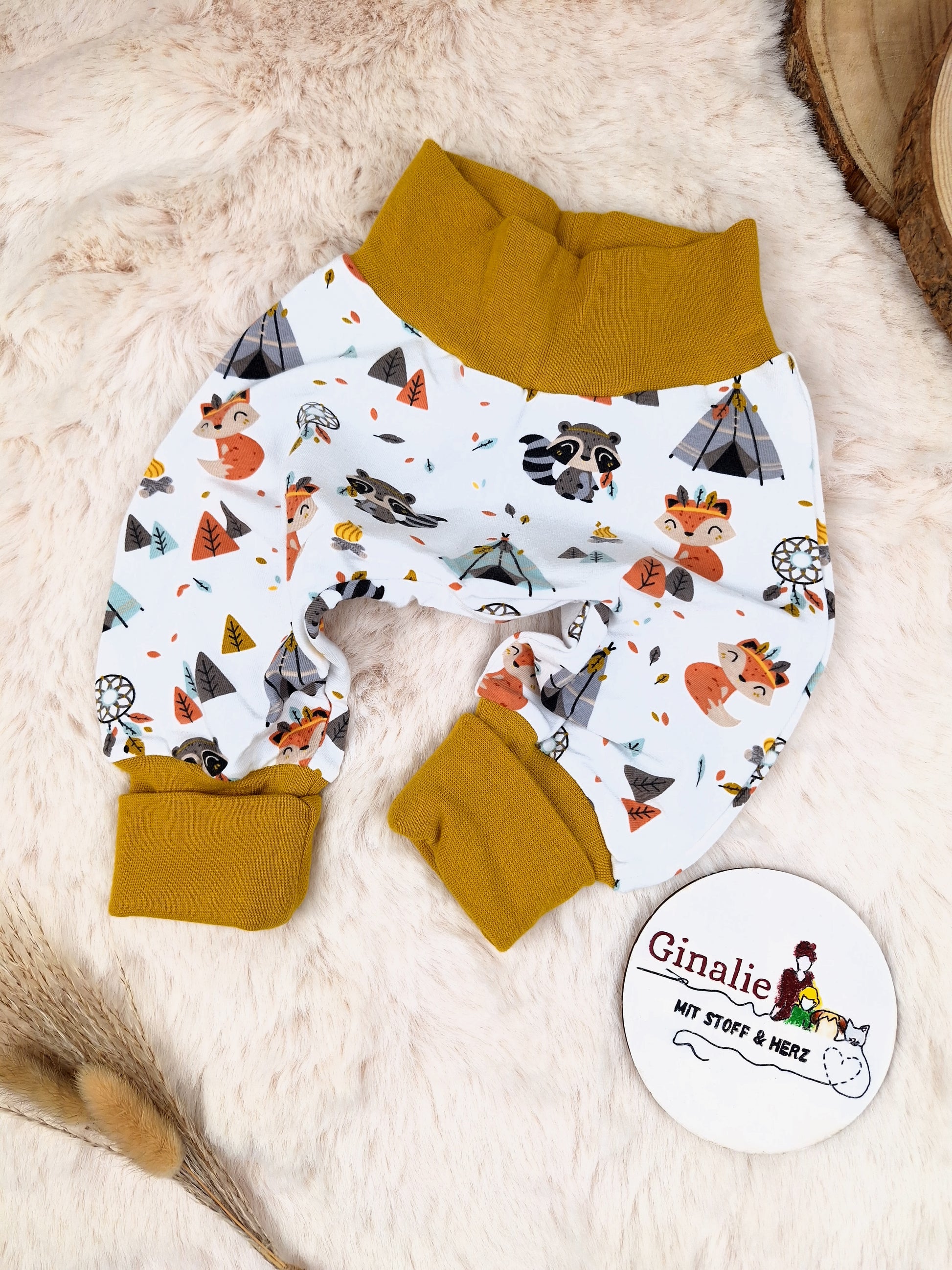 Sofortkauf Indianer Fuchs Waschbär Pumphose Baby Gr. 62, 68, 80, 86