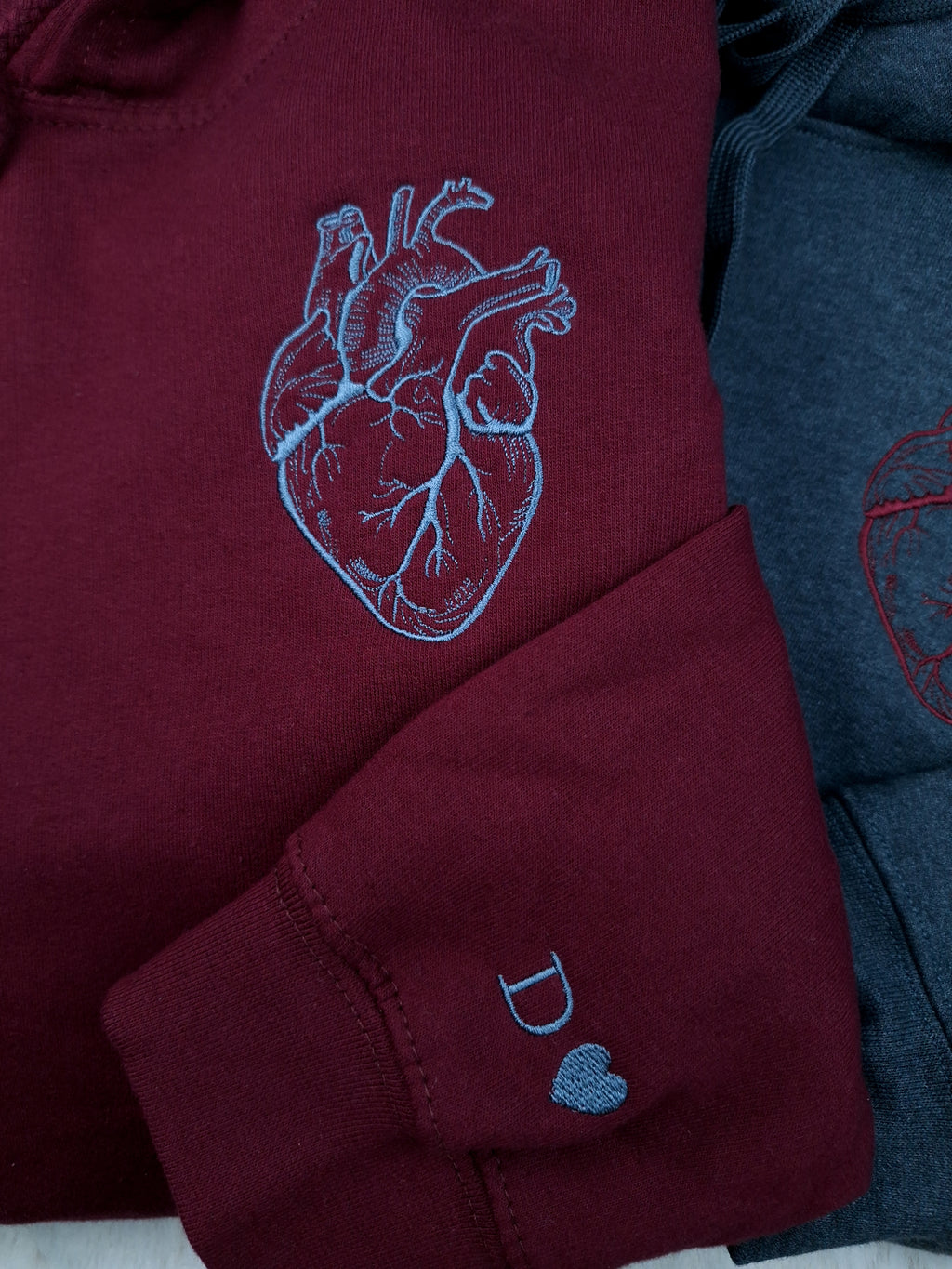 Partner Hoodie • Anatomisches Herz • Initiale